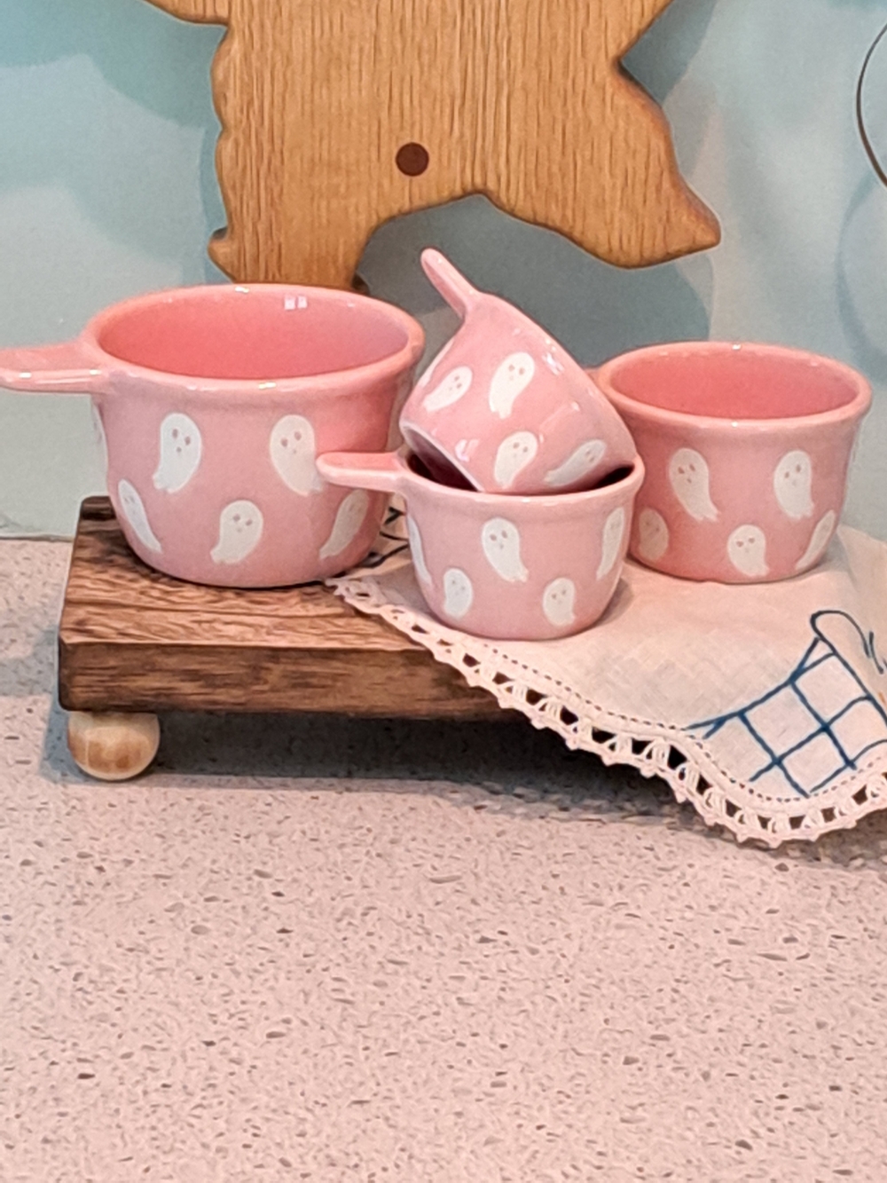 Pink Ghost Ceramic Measuring Cup Set - Brand Unspecified